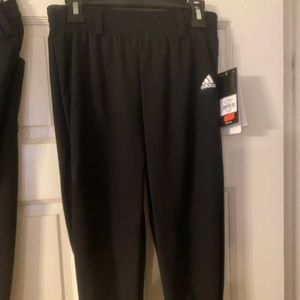 Boys Adidas small baseball pants black